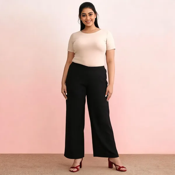 Black_Pure_Cotton_Wide_Leg_Trouser_For_Women