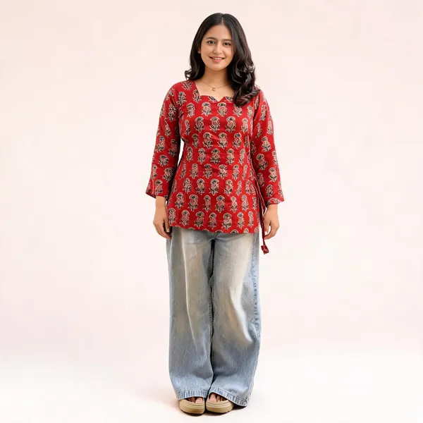 Pure_Cotton_Short_Kurti_For_Women