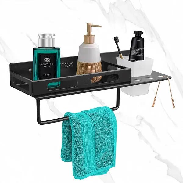 Steel_Modern_Black_Wall_Mount_Bathroom_Shelf_Organizer