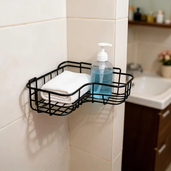 Steel_Modern_Black_Wire_Corner_Bathroom_Storage_Rack