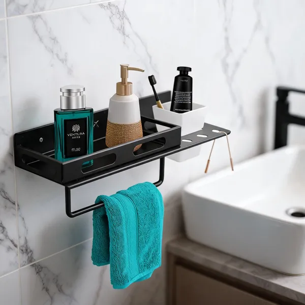 Steel_Modern_Black_Wall_Mount_Bathroom_Shelf_Organizer