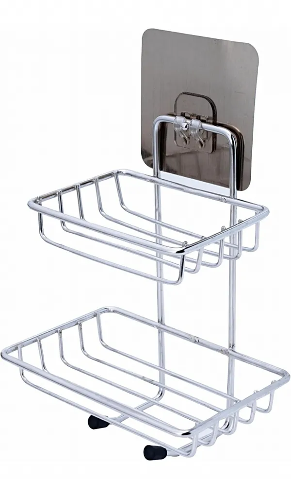 Steel_Modern_Two_Tier_Bathroom_Storage_Rack