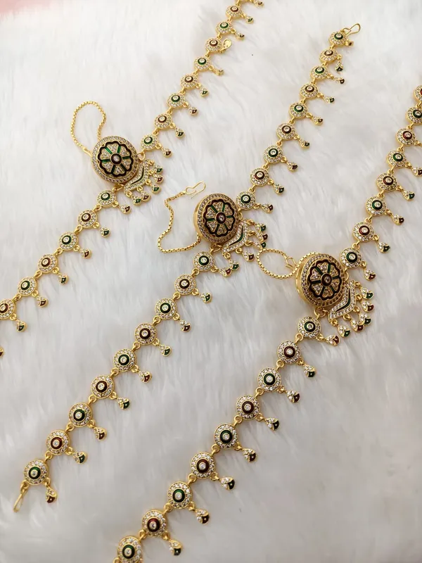 Gold_Tone_Multicolour_Floral_Jewellery_Set_for_Women