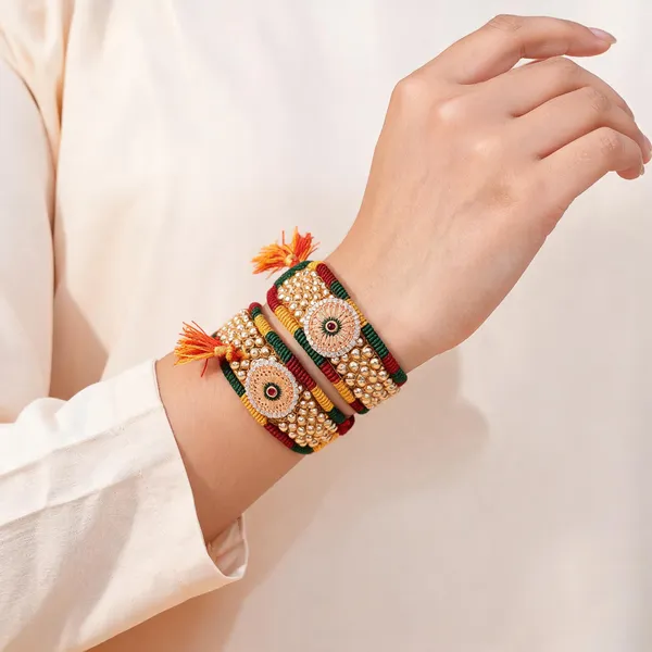 Gold_Tone_Red_Green_Stone_Traditional_Bangles_For_Women