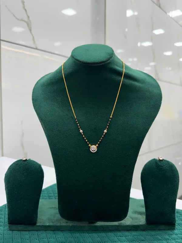 Gold_Tone_Black_Beaded_Necklace_And_Earrings_Set