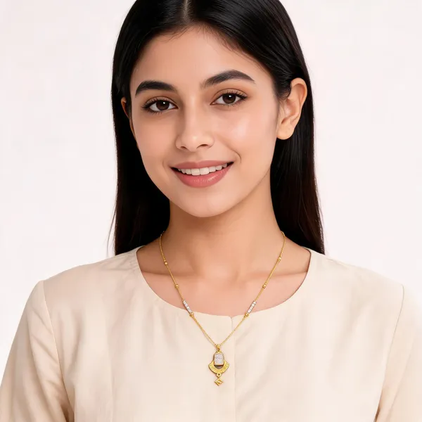 Gold_Tone_Traditional_Pendant_Necklace_For_Women