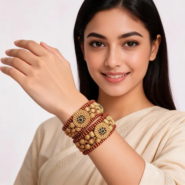 Red_Gold_Tone_Embellished_Bangle_Set_For_Women