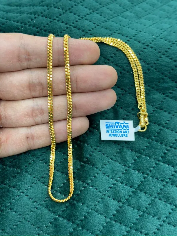 Gold_Tone_Imitation_Chain_Necklace_for_Women