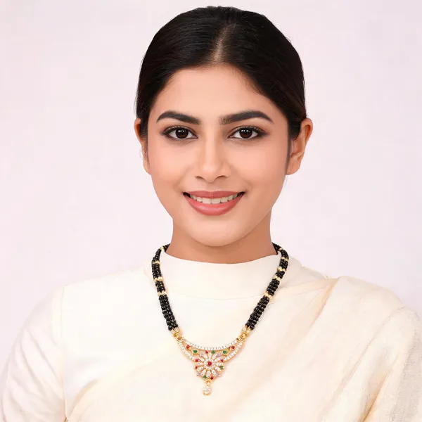 Black_Gold_Tone_Floral_Pendant_Traditional_Mangalsutra_For_Women