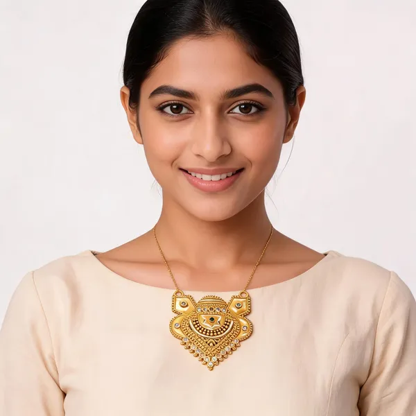 Gold_Tone_Traditional_Ornate_Pendant_For_Women
