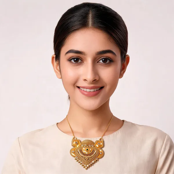 Gold_Tone_Traditional_Ornate_Pendant_For_Women