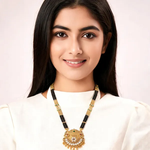 Gold_Black_Bead_Stone_Pendant_Mangalsutra_Necklace_For_Women