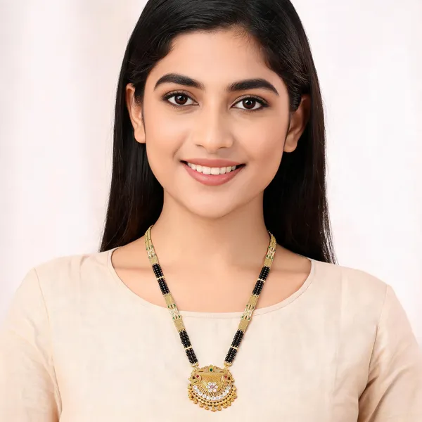 Gold_Black_Bead_Stone_Pendant_Mangalsutra_Necklace_For_Women