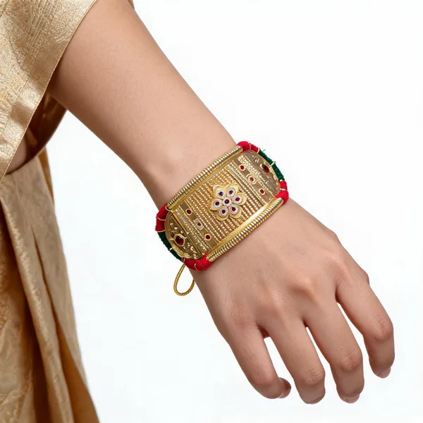 Gold_Tone_Floral_Stone_Embellished_Bridal_Kada_For_Women