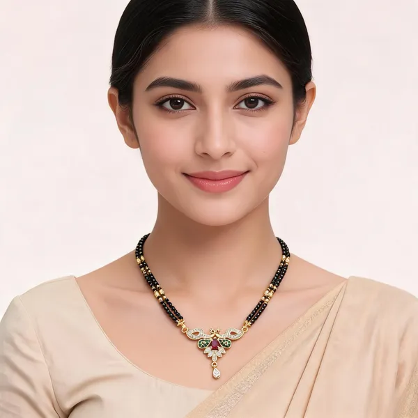 Black_Gold_Tone_Beaded_Mangalsutra_Necklace_For_Women
