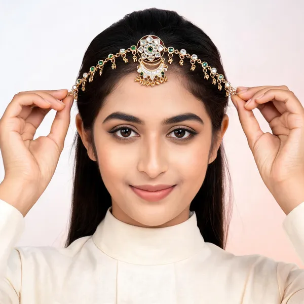 Gold_Tone_Multicolour_Stone_Bridal_Matha_Patti_For_Women