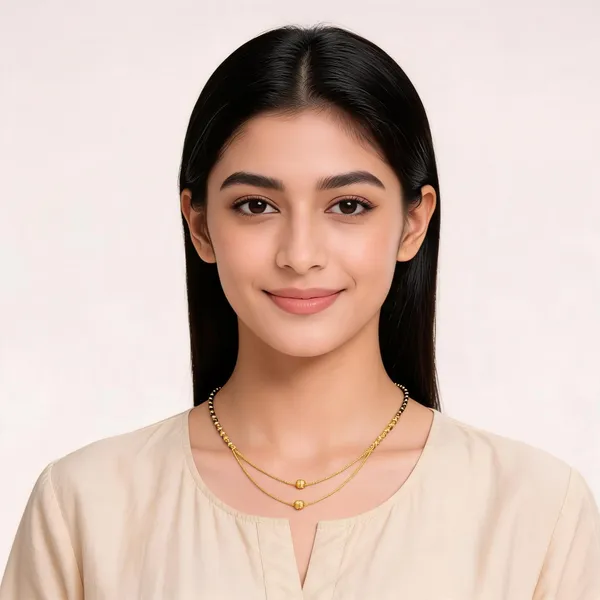 Gold_Layered_Bead_Chain_Necklace_For_Women