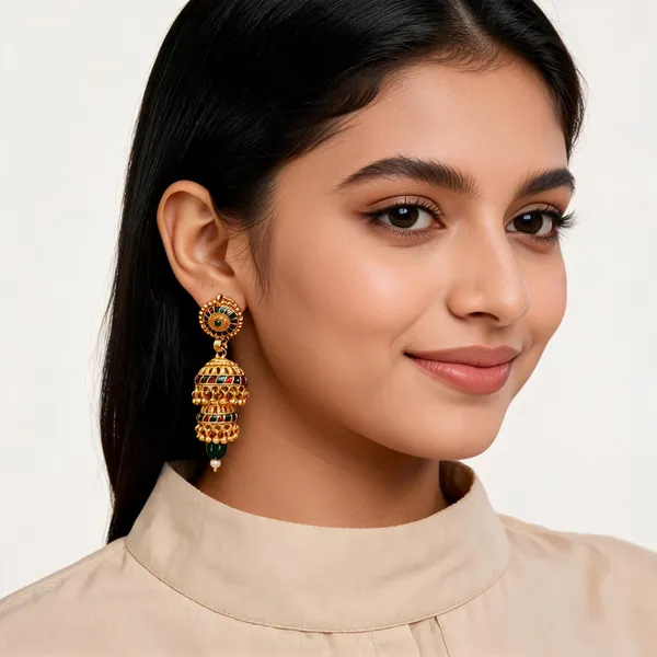 Gold_Tone_Multicolour_Traditional_Jhumka_Earrings_For_Women