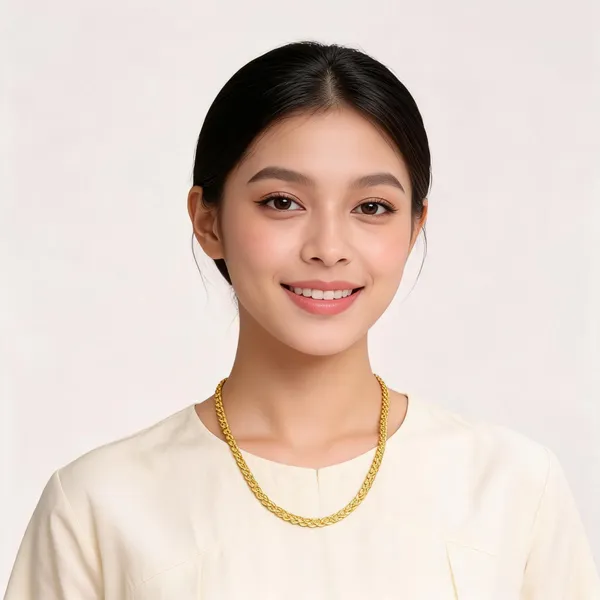 Gold_Tone_Braided_Chain_Necklace_For_Women