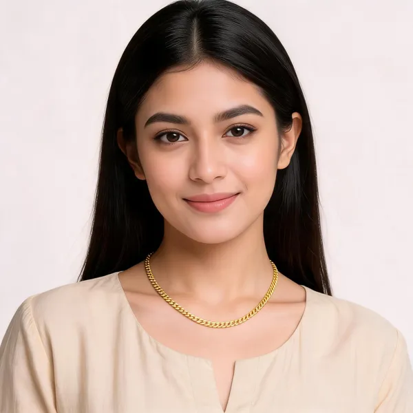 Gold_Tone_Imitation_Chain_Necklace_For_Women