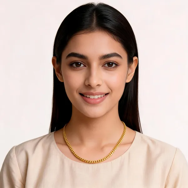 Gold_Tone_Imitation_Chain_Necklace_For_Women