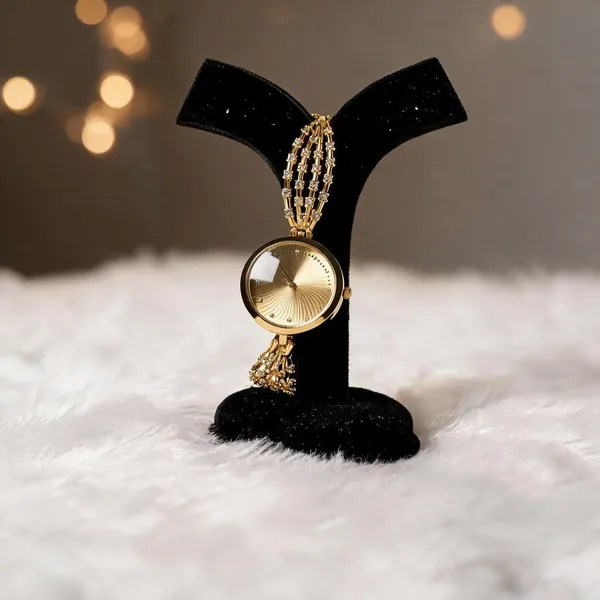Gold_Tone_Metal_Linked_Bracelet_Analog_Watch_For_Women