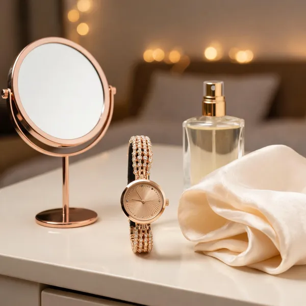 Gold_Tone_Metal_Ornate_Linked_Bracelet_Analog_Watch_For_Women
