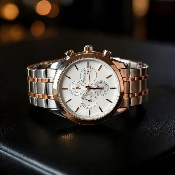 Gold_Silver_Metal_Two_Tone_Analog_Chronograph_Watch_For_Women