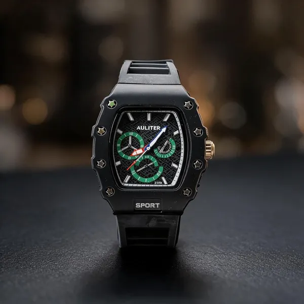 Black_Silicone_Metal_Sports_Analog_Watch_For_Women