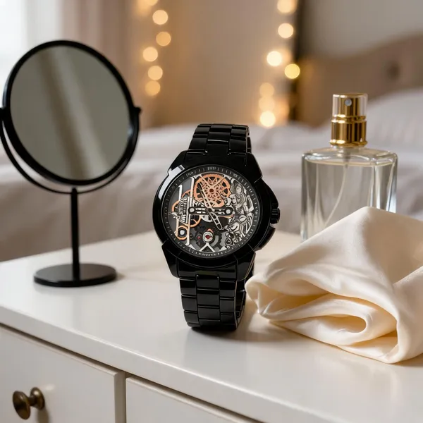 Black_Metal_Link_Bracelet_Analog_Watch_For_Women
