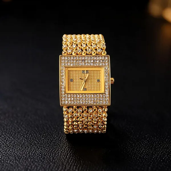 Gold_Tone_Metal_Embellished_Rectangular_Analog_Watch_For_Women
