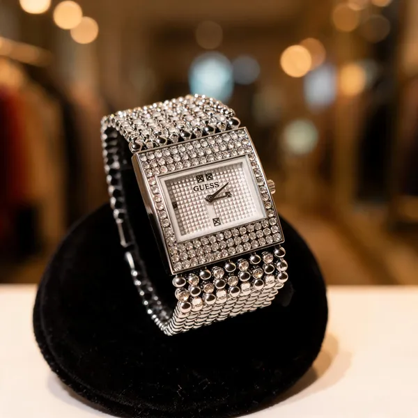 Silver_Metal_Stone_Embellished_Rectangular_Bracelet_Watch_For_Women