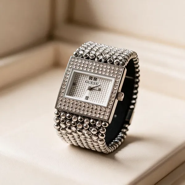 Silver_Metal_Stone_Embellished_Rectangular_Bracelet_Watch_For_Women