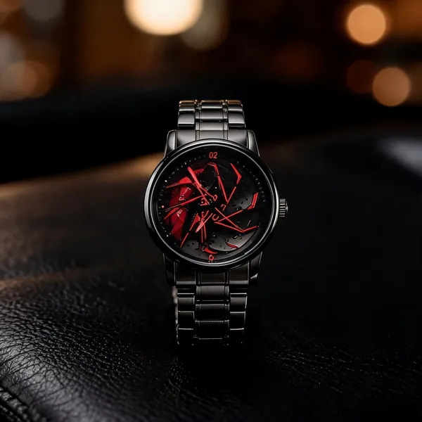 Black_Metal_Round_Analog_Watch_For_Women