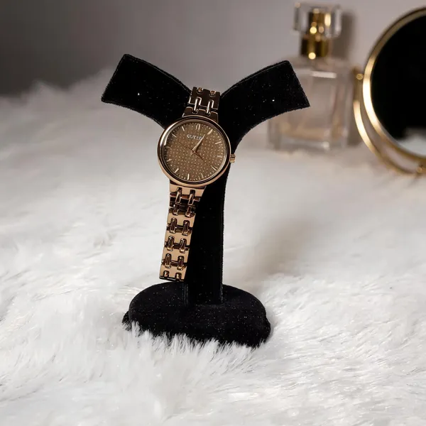 Gold_Tone_Metal_Brown_Dial_Analog_Wristwatch_For_Women