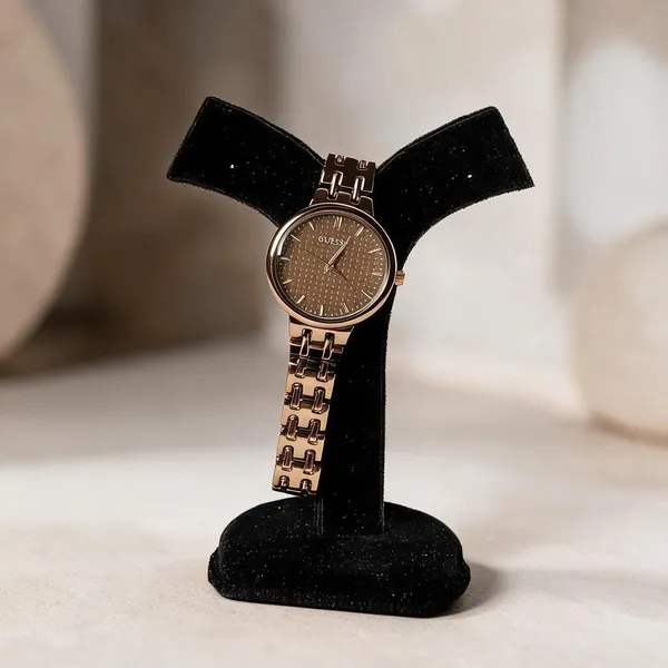 Gold_Tone_Metal_Brown_Dial_Analog_Wristwatch_For_Women