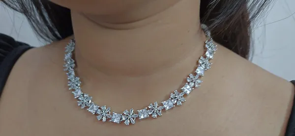 Silver_Tone_Stone_Necklace_And_Earrings_Set_For_Women