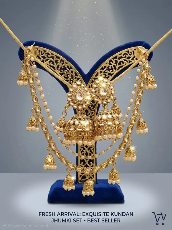 Gold_Tone_Kundan_Pearl_Bridal_Earrings_Set