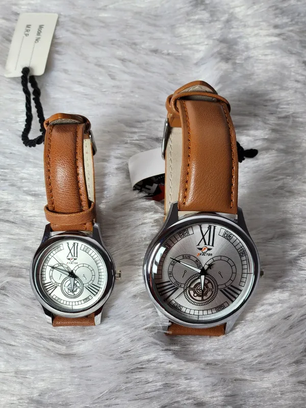 Brown_Leather_Analog_Couple_Watch_Set_For_Partners