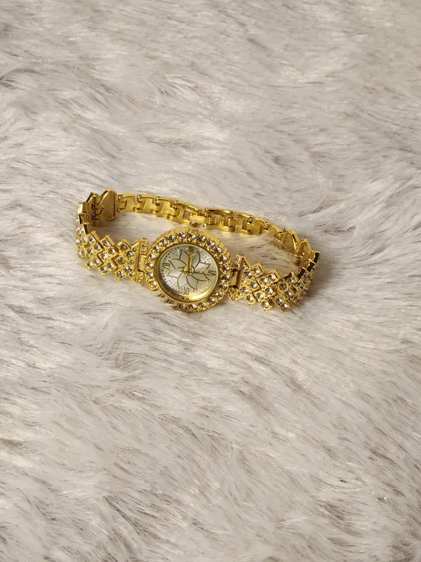 Gold_Tone_Embellished_Analog_Watch_for_Women