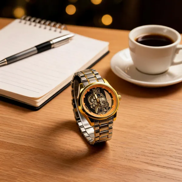 Gold_Tone_Stainless_Steel_Skeleton_Analog_Watch_For_Women