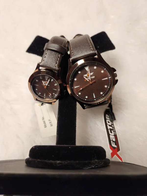 Brown_Leather_Analog_Watch_Set_for_Couples