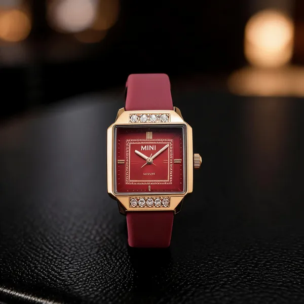 Maroon_Metal_Square_Dial_Analog_Watch_For_Women