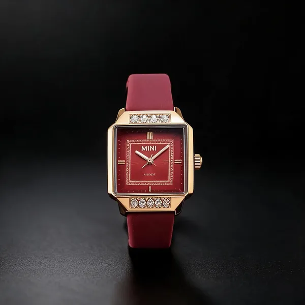 Maroon_Metal_Square_Dial_Analog_Watch_For_Women