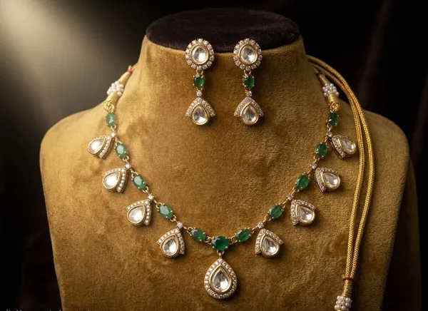 Gold-Toned_Green_Stone_Necklace_Set_for_Women