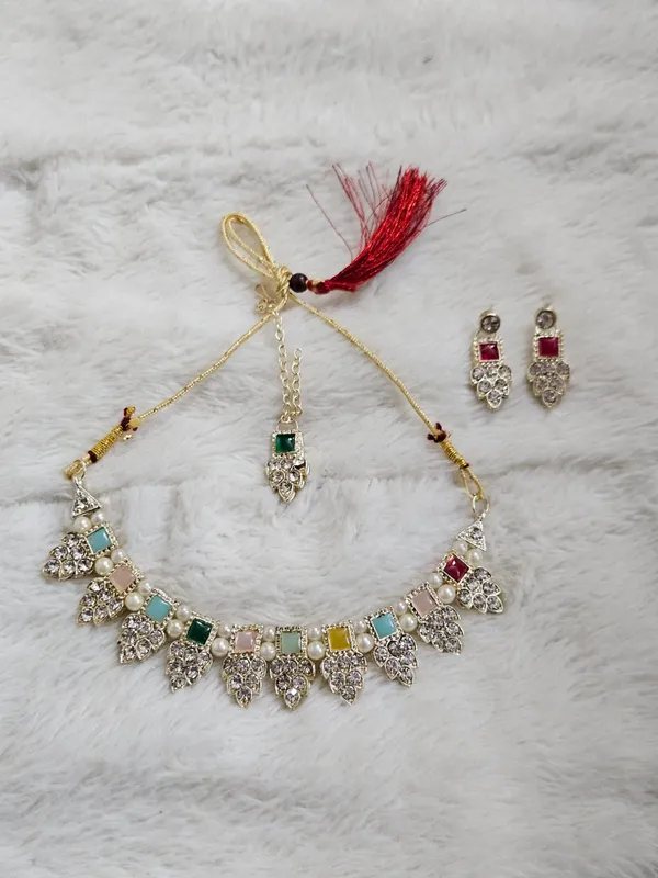Gold_Tone_Multicolour_Stone_Necklace_Set_for_Women