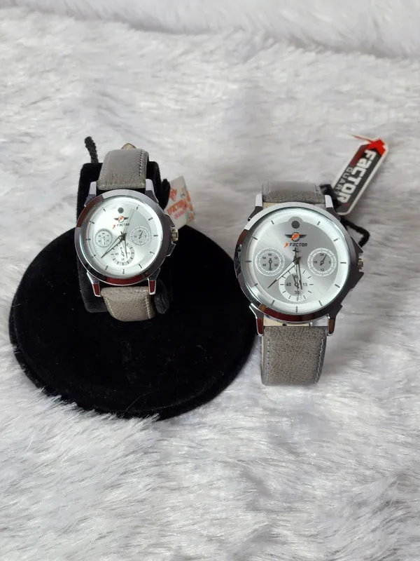 Grey_Leather_Chronograph_Watch_Set_for_Men
