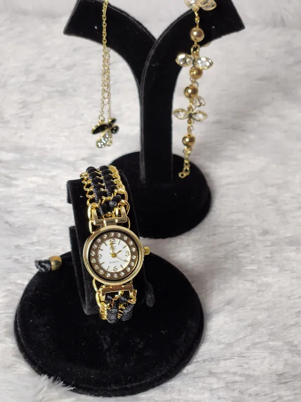 Gold_Tone_Butterfly_Bracelet_Watch_Set_for_Women