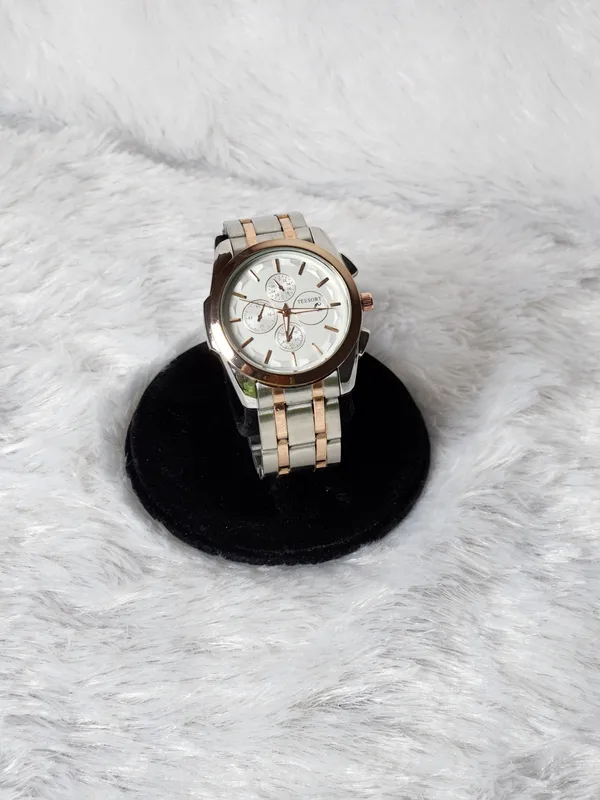 Two_Tone_Analog_Chronograph_Watch_for_Men_And_Women