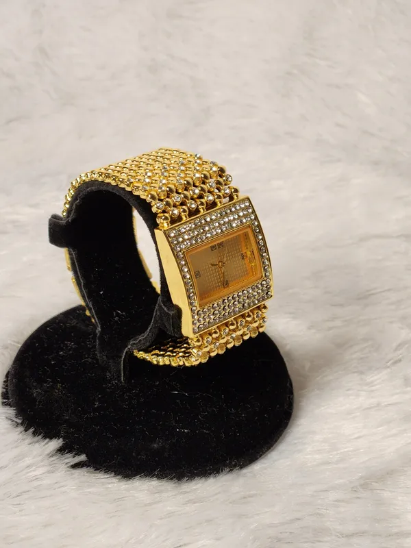 Gold-Tone_Embellished_Rectangular_Watch_for_Women